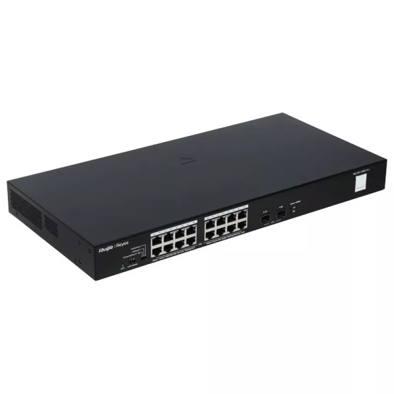 Reyee Switch 16 portas 1000 Mbit/s + 2 portas Gigabit SFP, 16 das portas suportam PoE/PoE+ – 1 Gbit/s