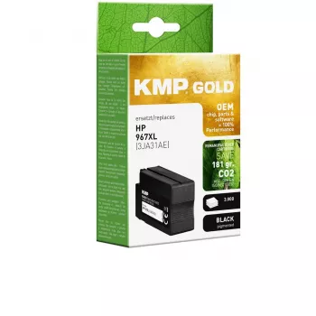 Cartucho de tinta KMP Gold preto pigmentado compatível com HP 967XL (3JA31AE) (1766,6201)