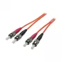 Jumper duplex ST-ST 62,5/125µ, OM1, LSZH, laranja, 3,0 mm, 1 m