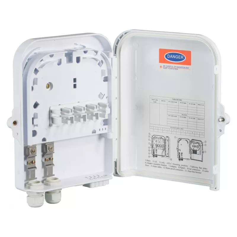 Caixa de ligação FTTH IP65 para 16 fibras, 8 acopladores e excesso de fibra Fabricante: EFB-Elektronik (FTTH-BOX-OUT-2)