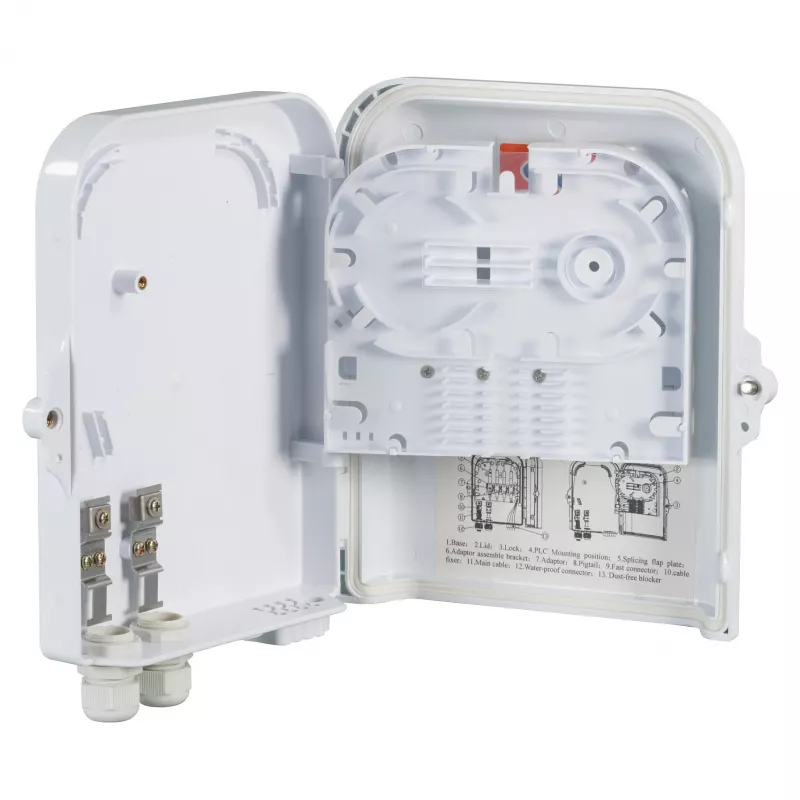 Caixa de ligação FTTH IP65 para 16 fibras, 8 acopladores e excesso de fibra Fabricante: EFB-Elektronik (FTTH-BOX-OUT-2)