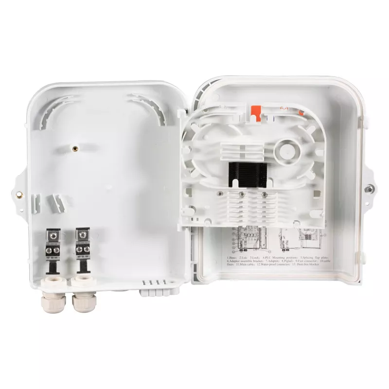 Caixa de ligação FTTH IP65 para 16 fibras, 8 acopladores e excesso de fibra Fabricante: EFB-Elektronik (FTTH-BOX-OUT-2)
