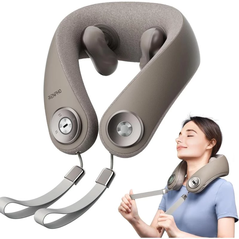 Massajador de pescoço elétrico portátil RENPHO R-L001 cinzento