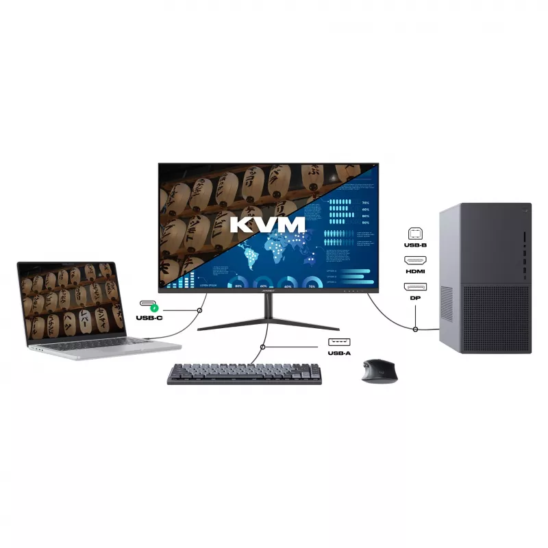 JAPANNEXT JN-IPS27WQHDR-C65W 16:9 HDMI/DP WQHD - ecrã plano (TFT/LCD)