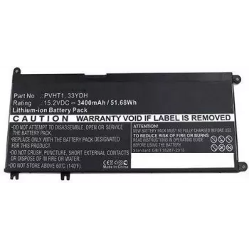 Bateria para portátil CoreParts 52Wh Li-Ion 15,2V 3400mAh preta 7FHHV - bateria - 3.400 mAh (7FHHV-CP)