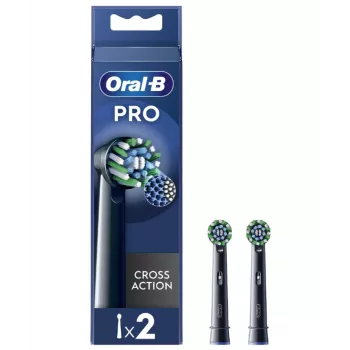 Oral-B EB50BRB-2 Pro CrossAction cabeças de escova de substituição pretas, pack de 2
