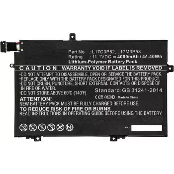 CoreParts bateria para portátil 44Wh Li-Ion 11,1V 4000mAh preta 01AV463 - bateria - 4.000 mAh (01AV463-CP)