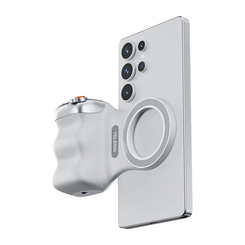 TELESIN suporte de mão magnético MagSafe com disparador remoto Bluetooth para iPhone / P5-mp-001wh