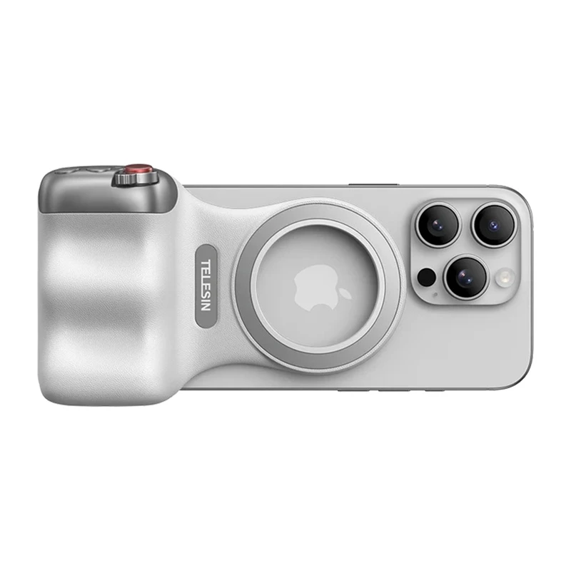 TELESIN suporte de mão magnético MagSafe com disparador remoto Bluetooth para iPhone / P5-mp-001wh