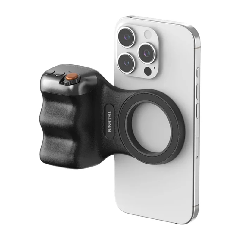 TELESIN suporte de mão magnético MagSafe com comando remoto Bluetooth para iPhone / P5-mp-001bk