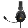 Deltaco GAM-190 headset gaming couro proteico cabo 3,5 mm preto