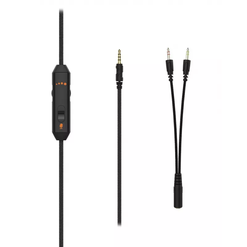 Deltaco GAM-190 headset gaming couro proteico cabo 3,5 mm preto