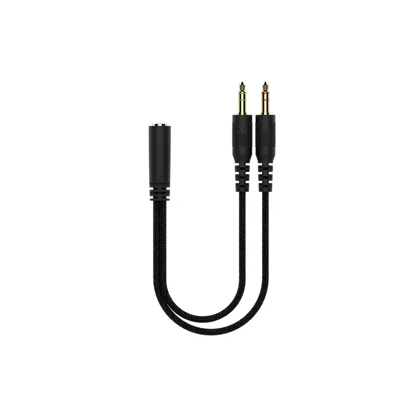 Deltaco GAM-190 headset gaming couro proteico cabo 3,5 mm preto