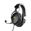 Deltaco GAM-190 headset gaming couro proteico cabo 3,5 mm preto