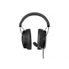 Deltaco GAM-190 headset gaming couro proteico cabo 3,5 mm preto