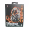 Deltaco GAM-190 headset gaming couro proteico cabo 3,5 mm preto