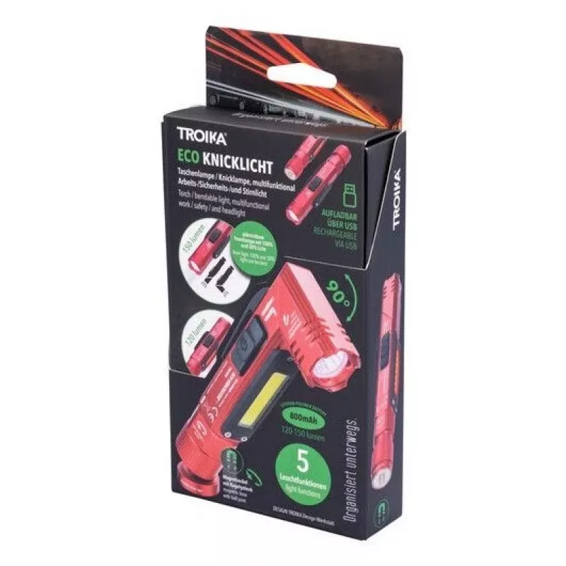 TROIKA lanterna ECO KNICKLICHT vermelho (TOR55/RD)