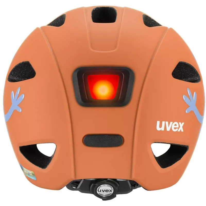 Capacete de bicicleta para criança UVEX Oyo Style – tamanho 50–54 cm, cor Monster Papaya (mate)