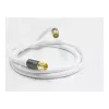 Cabo de antena SmartFLEX, ficha IEC/coaxial macho para fêmea, dourado, blindagem quádrupla, nível de blindagem 120 dB, branco, 1,5 m, Good Connections® (GC-M2042)