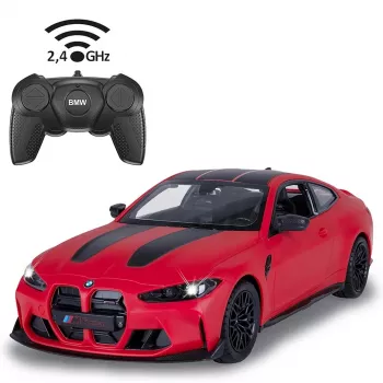Jamara BMW M4 CSL 1:16 carro RC vermelho 2,4 GHz elétrico até 11 km/h