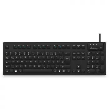 MediaRange teclado higiénico com fio, QWERTZ, IP68, 1,5m, preto
