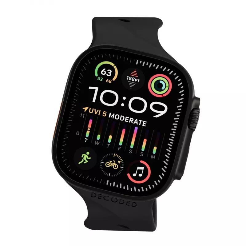 Decoded Silicone Ares Splice Band - pulseira de silicone para Apple Watch 40/42 mm (preto)