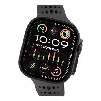 Decoded Silicone Ares O Band - pulseira de silicone para Apple Watch 44/46/49 mm (preto)
