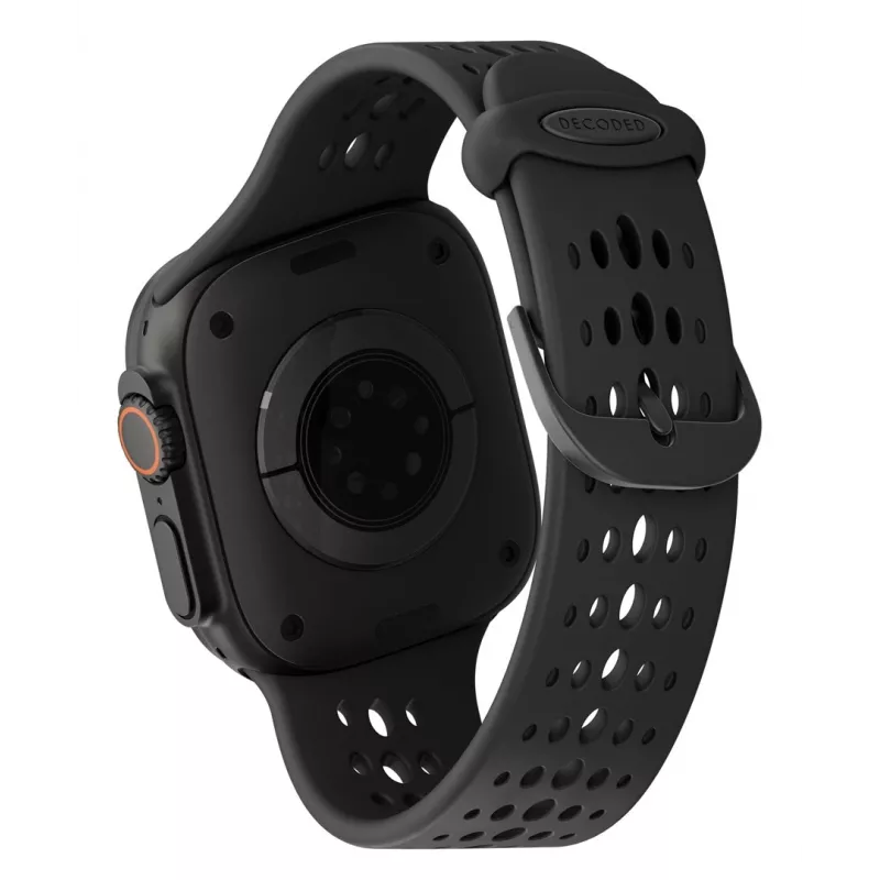Decoded Silicone Ares O Band - pulseira de silicone para Apple Watch 44/46/49 mm (preto)