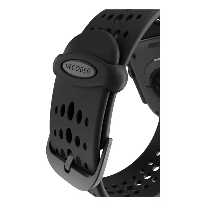 Decoded Silicone Ares O Band - pulseira de silicone para Apple Watch 44/46/49 mm (preto)