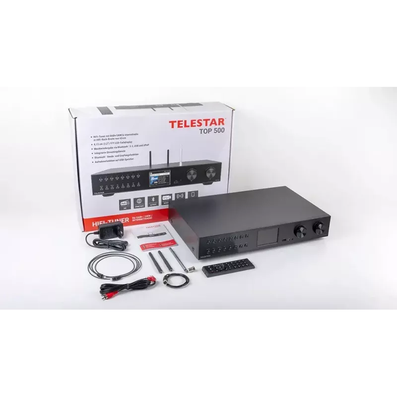 Telestar TOP 500 preto rádio multifunções componente HiFi (5700500)