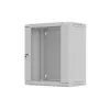 Armário Rack de parede 19 polegadas 12HE 540x350 cinzento porta de vidro (embalagem plana)