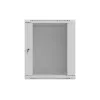 Armário Rack de parede 19 polegadas 12HE 540x350 cinzento porta de vidro (embalagem plana)
