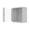 Armário Rack de parede 19 polegadas 12HE 540x350 cinzento porta de vidro (embalagem plana)