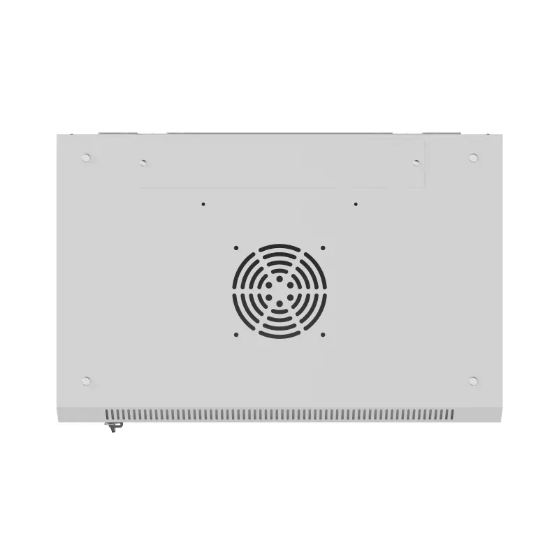 Armário Rack de parede 19 polegadas 12HE 540x350 cinzento porta de vidro (embalagem plana)