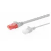 Cabo de rede CAT 6 U-UTP fino, 0,3 m, cinzento