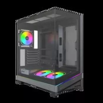 Caixa de PC Montech Sky 3, Midi-Tower, ATX, ARGB, vidro temperado – preto