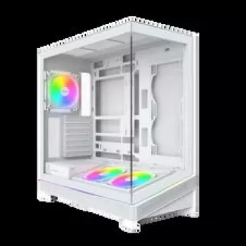 Caixa de PC Montech Sky 3, Midi-Tower, ATX, ARGB, vidro temperado – branco