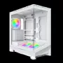 Caixa de PC Montech Sky 3, Midi-Tower, ATX, ARGB, vidro temperado – branco