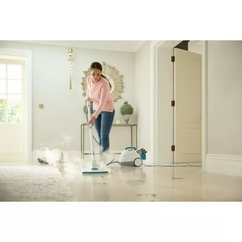 Black & Decker BHSMP2314-QS Limpador a vapor Limpador a vapor cilíndrico 1,2 L 2300 W azul, branco