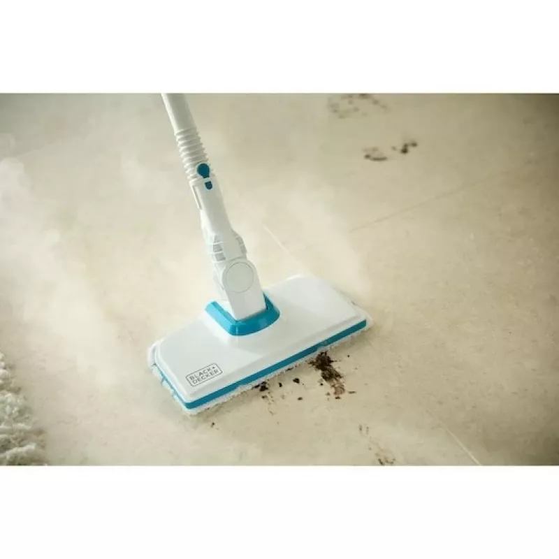 Black & Decker BHSMP2314-QS Limpador a vapor Limpador a vapor cilíndrico 1,2 L 2300 W azul, branco