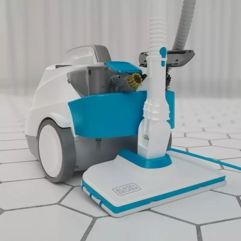 Black & Decker BHSMP2314-QS Limpador a vapor Limpador a vapor cilíndrico 1,2 L 2300 W azul, branco