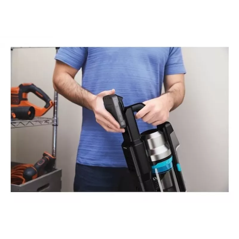 Aspirador vertical sem saco Black & Decker BSV520BRB-QW com escova elétrica a bateria 0,65 L azul 2 Ah