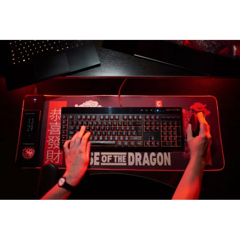 Tapete de rato Numskull House of the Dragon + carregamento sem fios 30x80cm