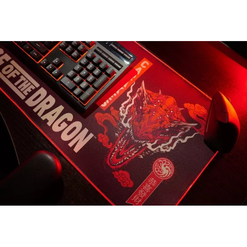 Tapete de rato Numskull House of the Dragon + carregamento sem fios 30x80cm