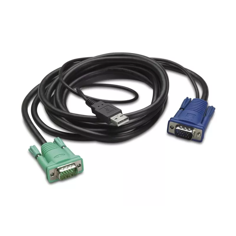 Cabo de teclado/vídeo/rato (KVM) APC – USB, HD-15 (VGA)