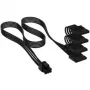 Cabo Corsair, Type 4, conector de alimentação SATA, 405 mm, 520 mm, 635 mm, 750 mm, revestimento individual – preto