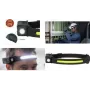 ANSMANN Lanterna de cabeça LED HD240RS, 240 lúmenes, recarregável preta, com sensor, COB e Spot-LED, 5 funções de iluminação, - 1 unid. (1600-0765)