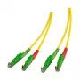 Cabo de patch EFB R&M Duplex E2000/APC-E2000/APC OS2 20m LSZH 3mm amarelo G657A1 Grade C