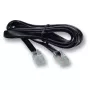 Cabo modular EFB preto, 2 x fichas RJ10 (4/4), 1:1, 15,0 m
