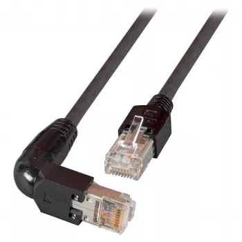 Cabo de patch EFB RJ45 Cat.5e S/UTP PVC TM11 1x90 preto 0,25m